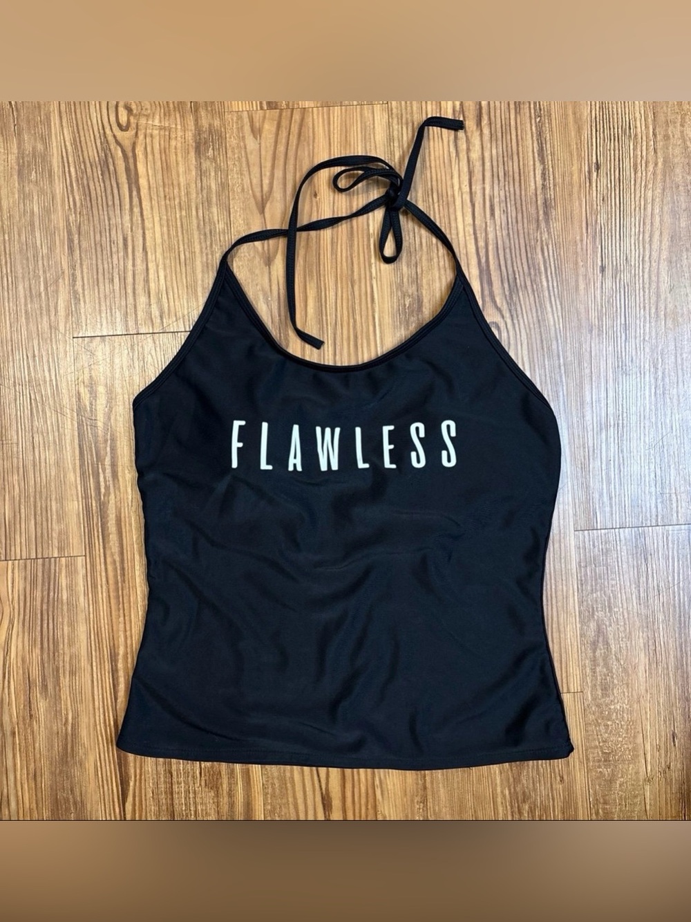Bobbie Brooks Black 'FLAWLESS' Halter Tankini Swim Top